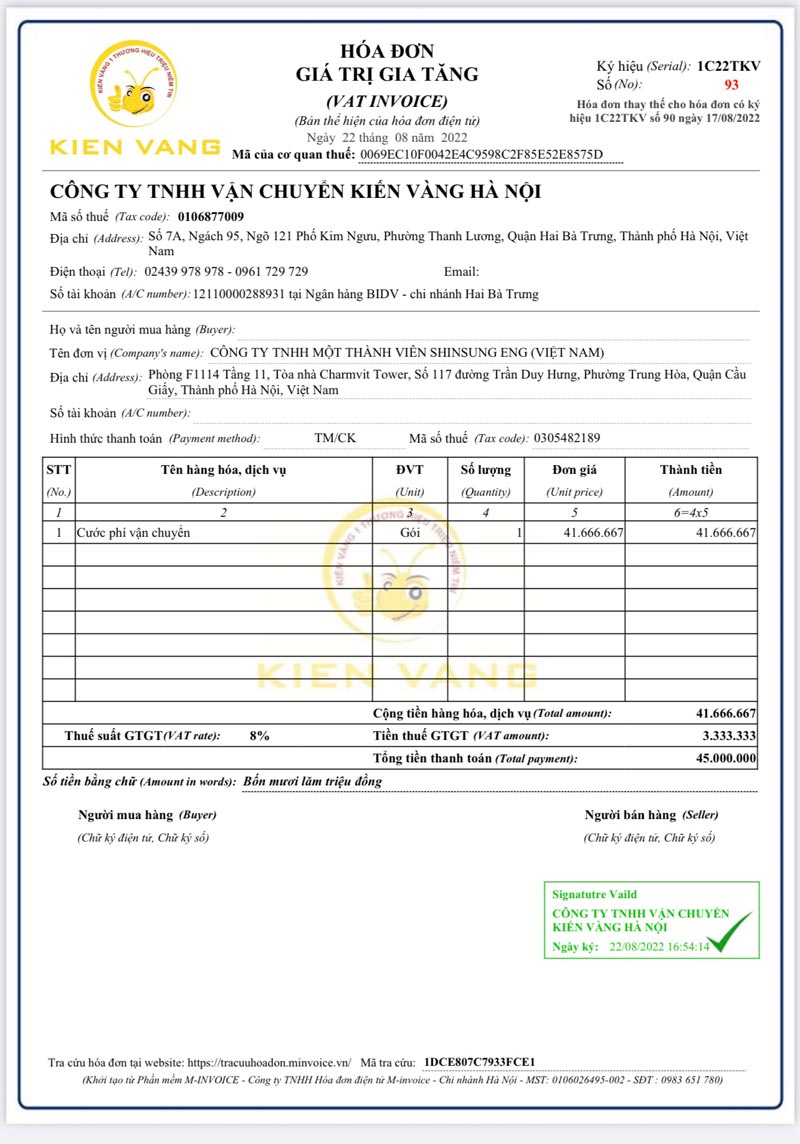 Hợp đồng vận chuyển